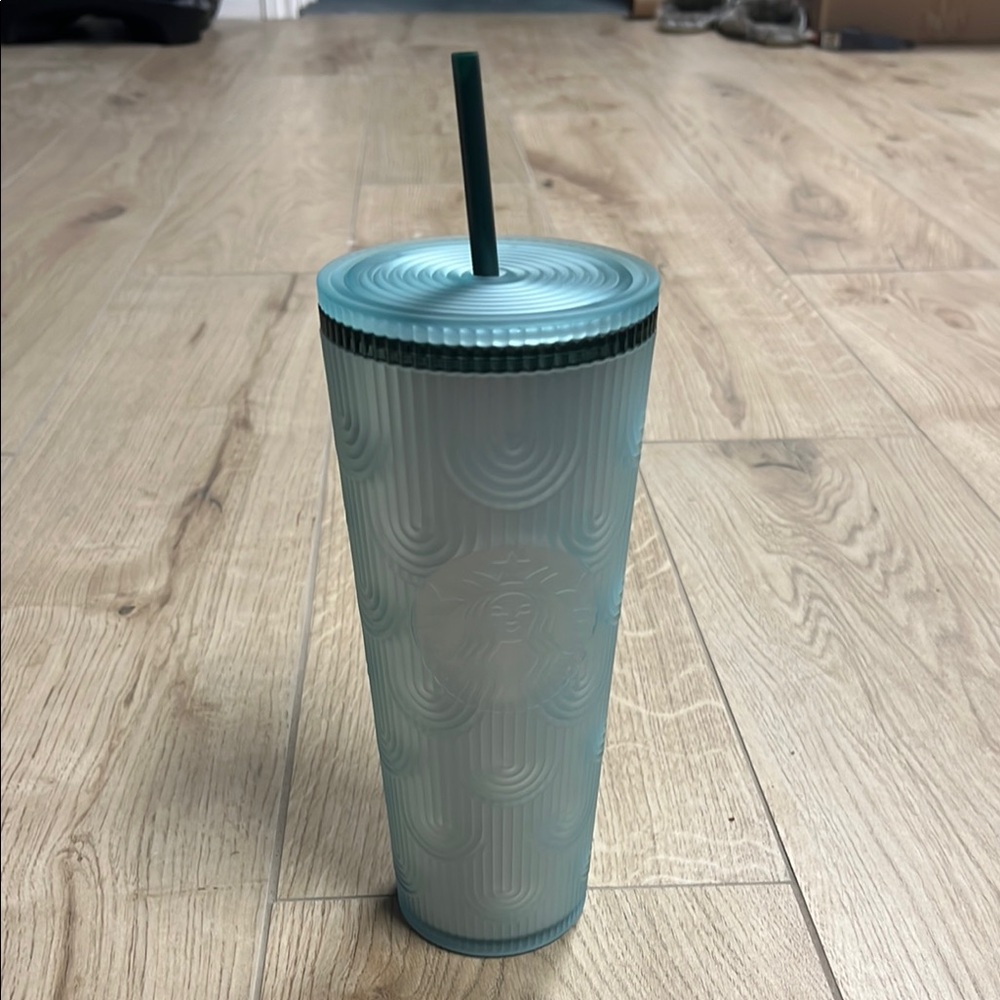 Starbucks Teal Tumbler with Straw